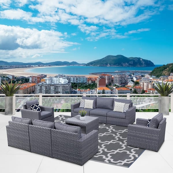 slide 1 of 3, Cromwell 9 Piece Sofa Seating Group with Cushions