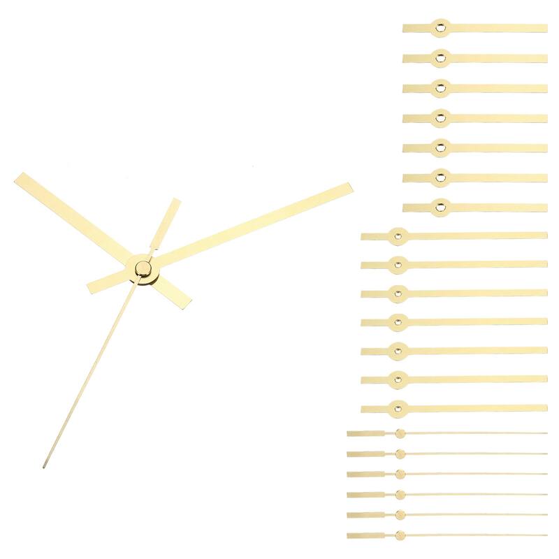 Clock Hands Kit, 8 Set Aluminum Wall Clock Hands Parts Replacement , Gold, A14 - Gold