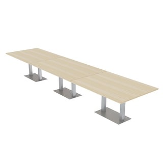 18 Ft Modular Rectangular Boardroom Table Metal Bases Electric Modules ...