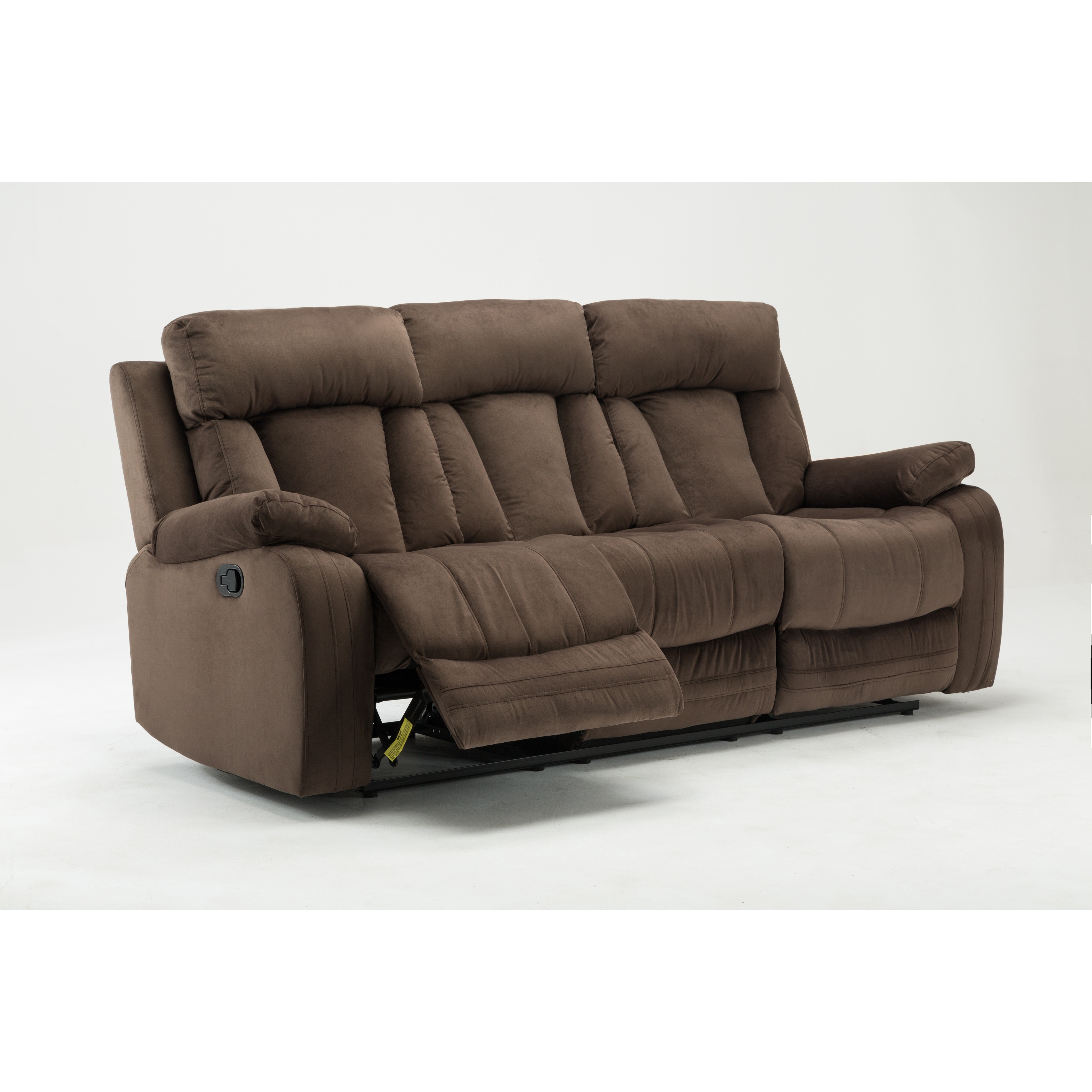 Microfiber Fabric Upholstered Living Room Recliner Sofa
