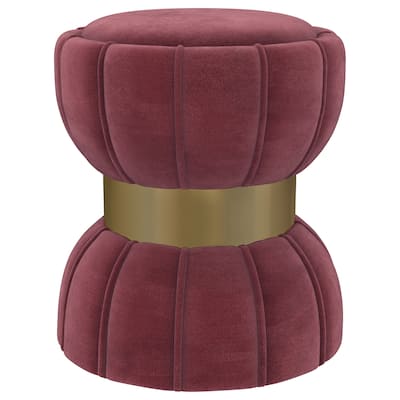 Sora Modern Round Fabric Upholstered Ottoman