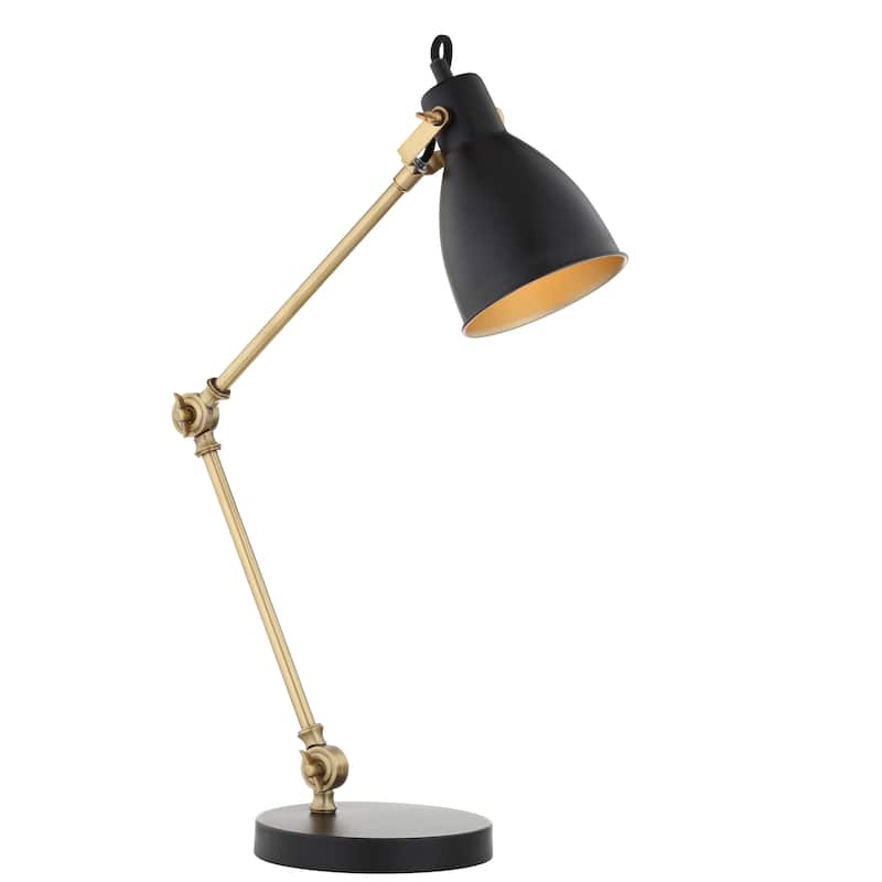 Crosby 24" LED Metal Task Lamp, Black/Brass Gold by JONATHAN Y - Brass Gold