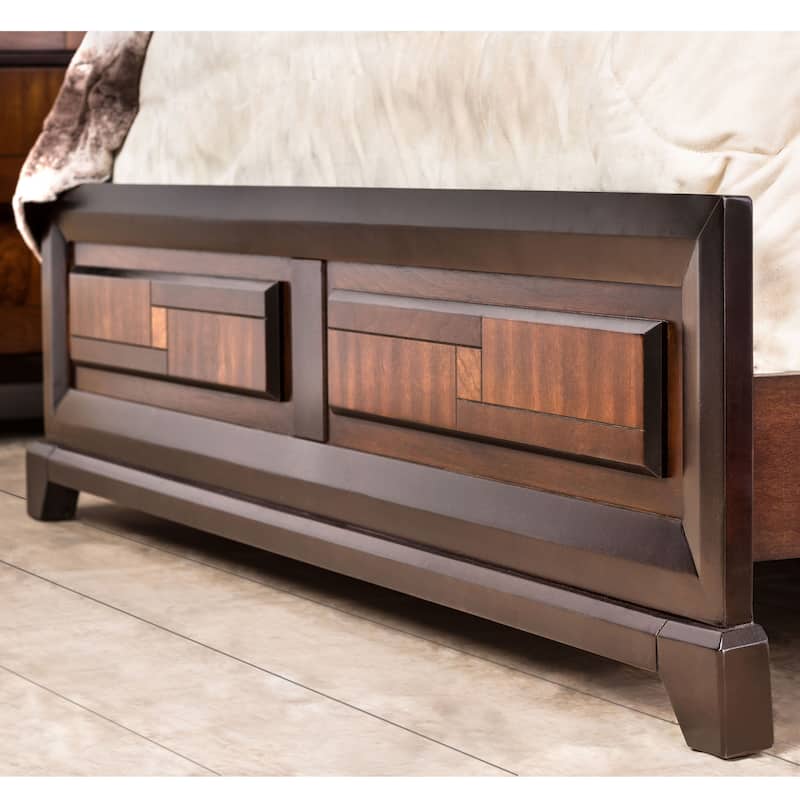 Furniture of America Sigh Rustic Walnut Solid Wood 3-piece Bedroom Set