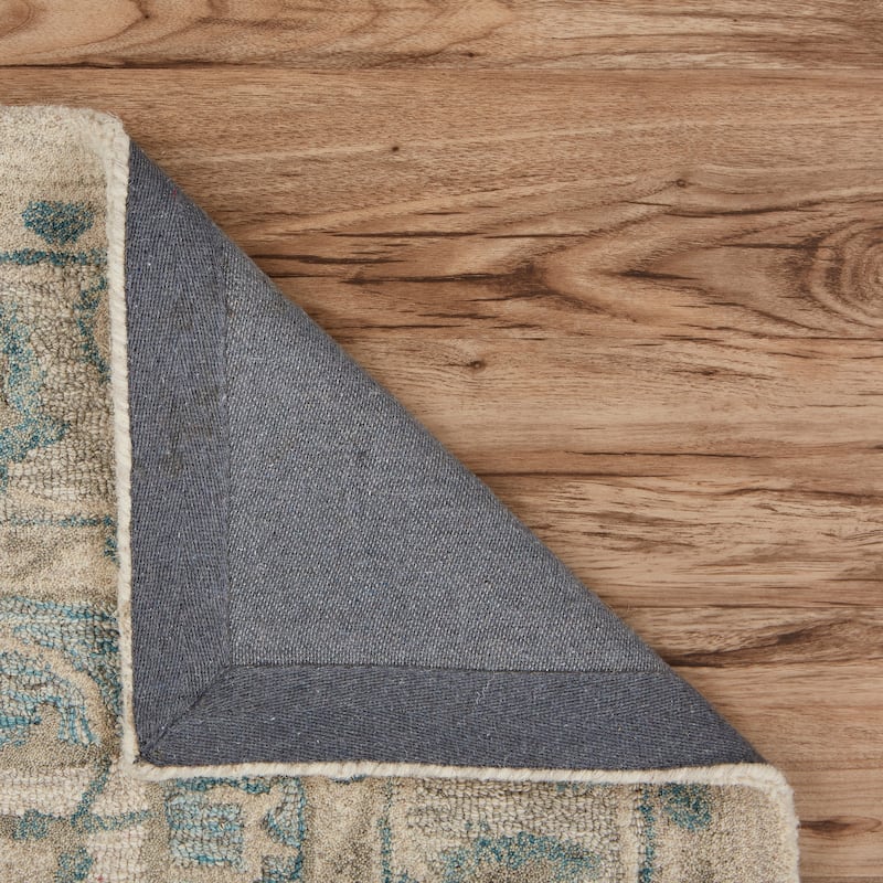 Sevita Loomline Turquoise Medallion Hand-Tufted Wool Indoor Area Rug