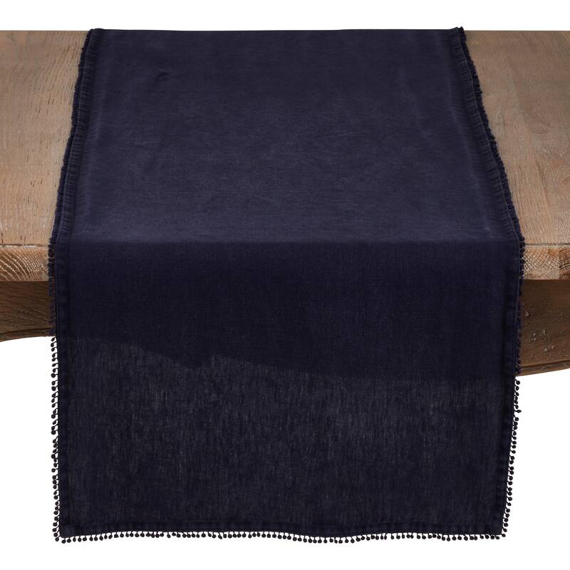 Table Runner With Pom Pom Design