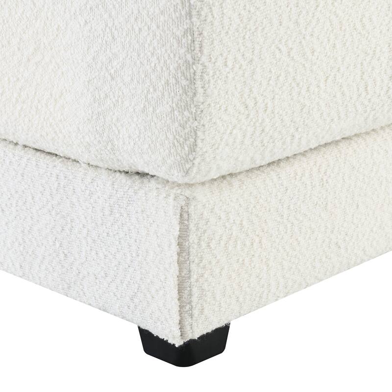 120" L-Shaped 4 Seater Sectional Sofa with Reversible Chaise and 4 Waist Pillow, Armless Design for Space-Saving Comfort