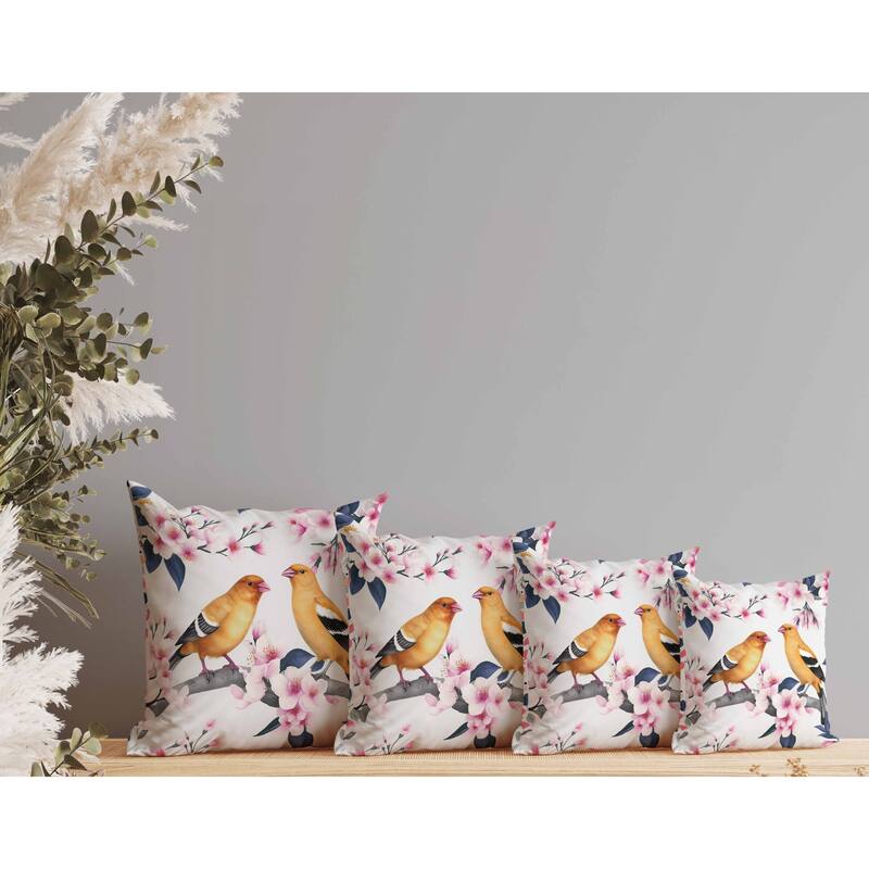 Goldfinch Haven Faux Suede Reversible Throw Pillow Pink and Orange
