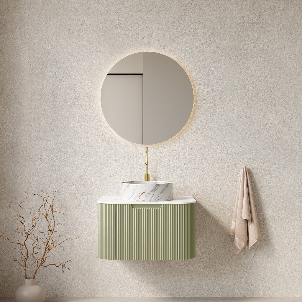 Wall-Mounted Floating Bathroom Vanity with Sink