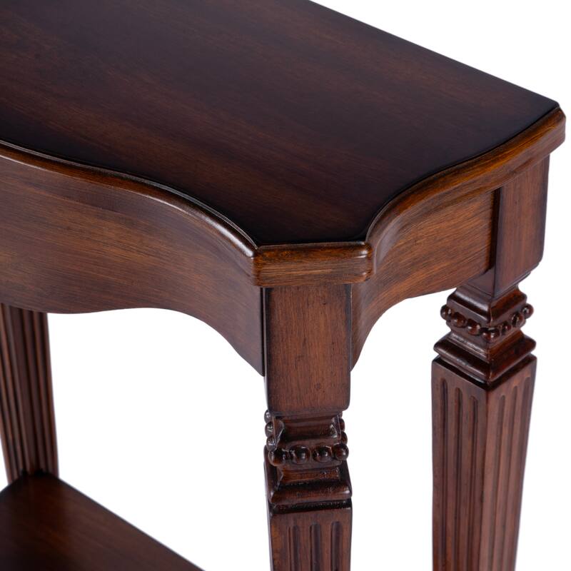 Cheshire 22 in. W Rectangular Wood Ballerina Console Table with Open Shelf