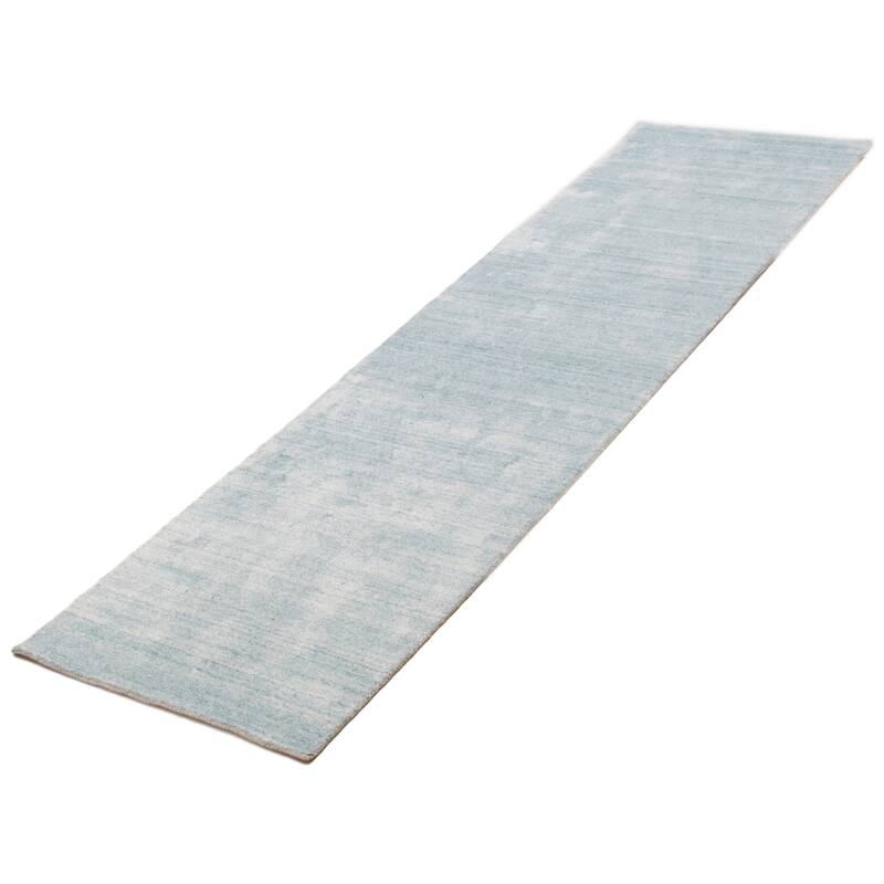 ECARPETGALLERY Hand-knotted Kashkuli Gabbeh Blue Wool Rug - 2'7 x 8'0
