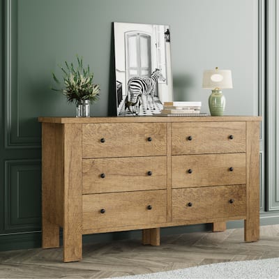 6 Drawer Dresser For Bedroom With Modern Style