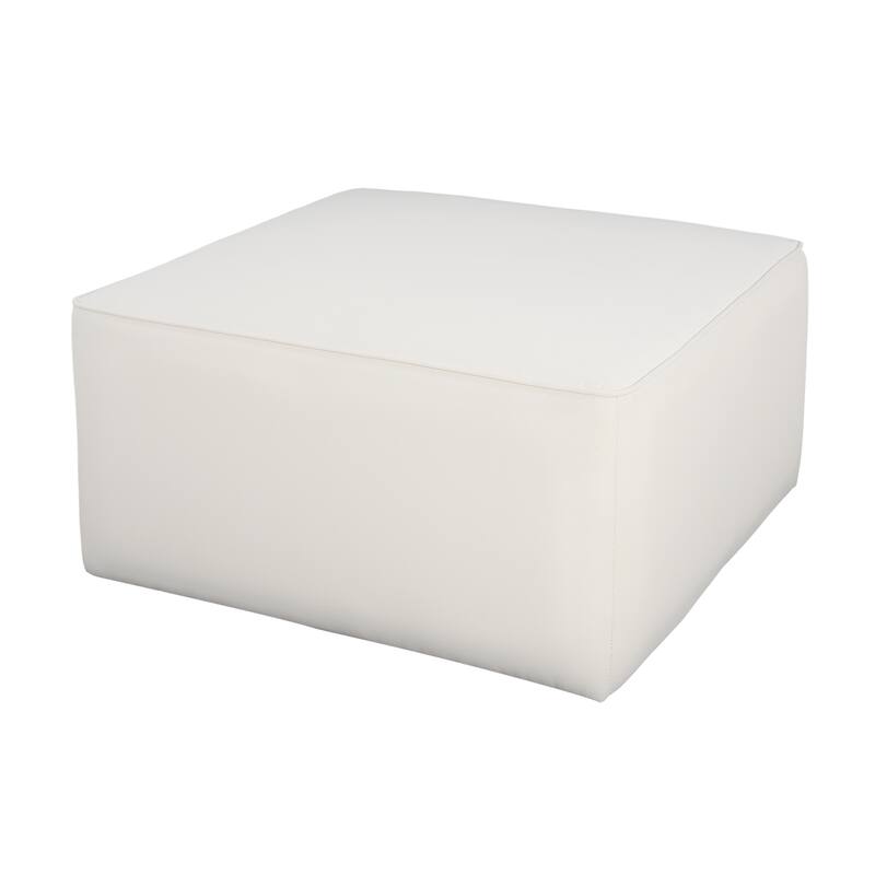 Roomfitters Square Upholstered Ottoman Coffee Table with Modern Low Profile Design