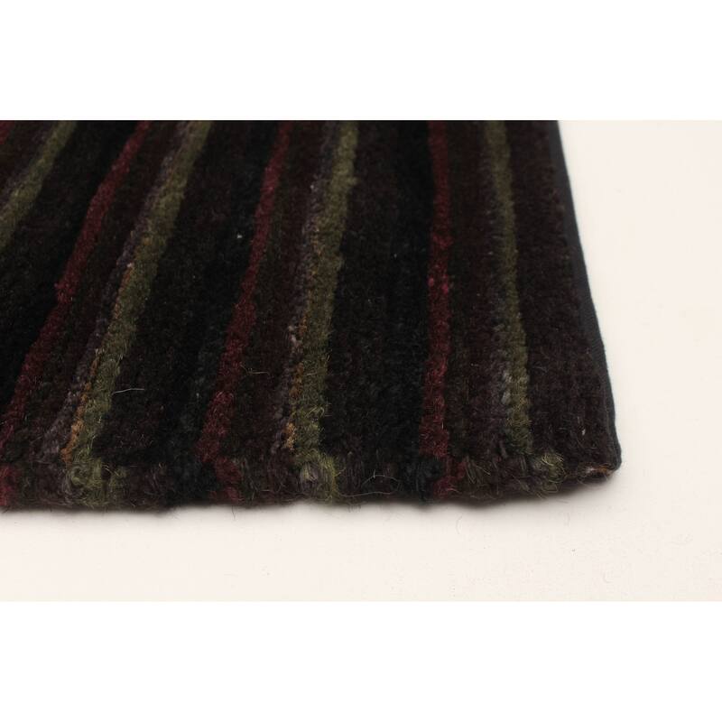 ECARPETGALLERY Hand-knotted Opulence Grey Viscose, Wool Rug - 2'10 x 11'7