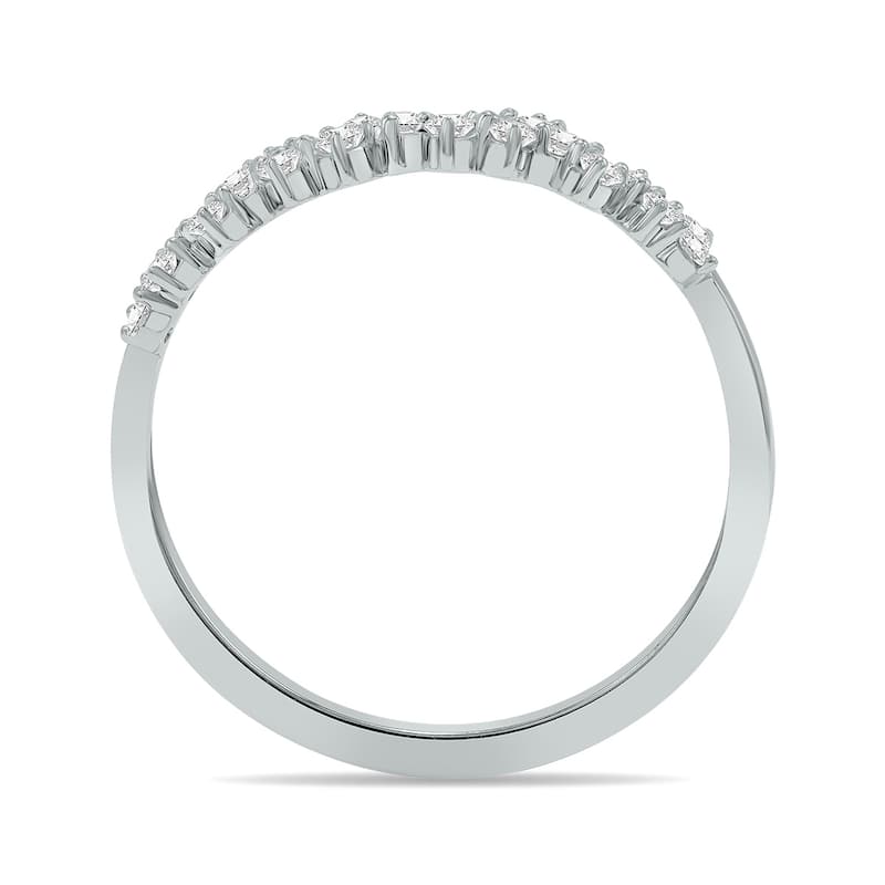 Marquee 1/4 CTW Lab Grown Diamond Ring in 10K White Gold (F-G Color, VS1- VS2 Clarity)