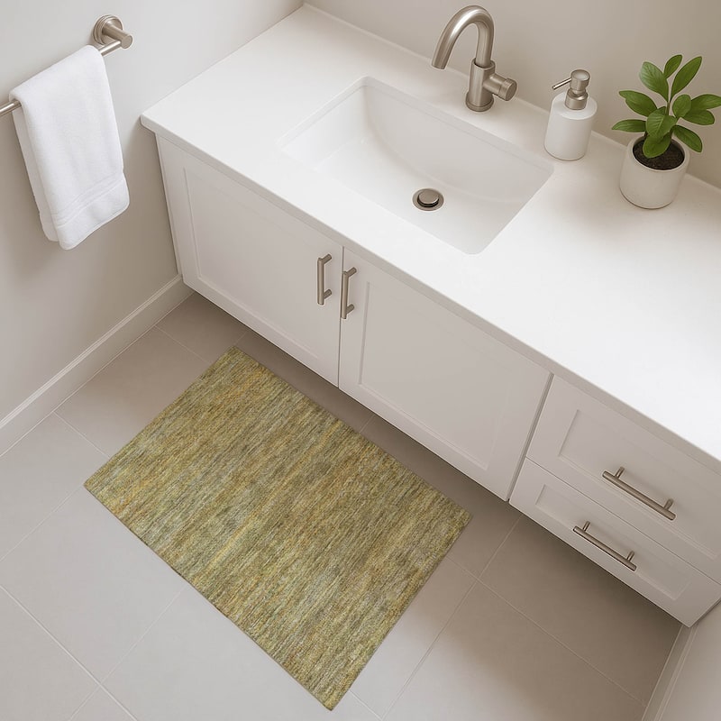 Premium Washable Super Soft Stripe Ombre Mayfield Rug - Sage - 1'8" x 2'6"