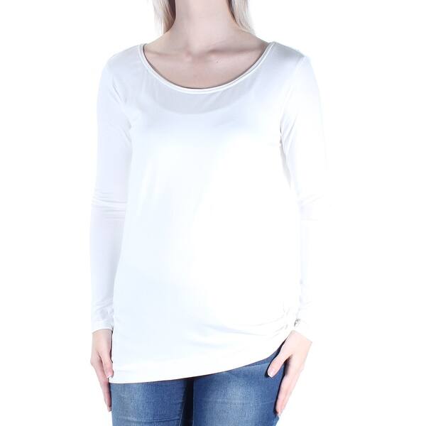 Shop Max Studio 58 Womens New 1103 White Gathered Asymmetrical