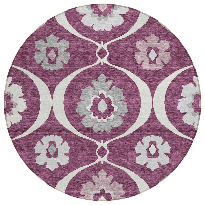 HomeRoots Medallion Transitional Rectangle Outdoor Rug