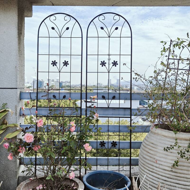 4 Pack Metal Garden Trellis 86.7" x 19.7" Rustproof Trellis for Climbing Plants Outdoor Flower Support