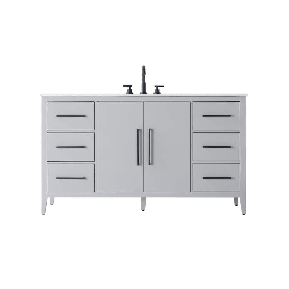 Elegant Lighting VF29360 Millie 60" Free Standing Single Basin Vanity