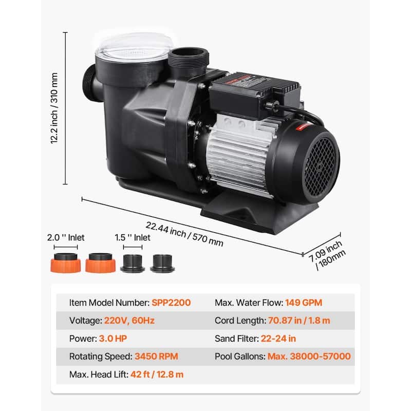 Above Ground Pool Pump with Motor for Efficient Water Circulation