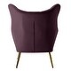 preview thumbnail 83 of 141, Eusebio Tufted Velvet Accent Chair with Wingback, Arms, and Metal Gold Legs for Living Room or Bedroom by HULALA HOME