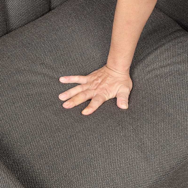 Clark 30" Modern & Contemporary Textured Fabric Button-Tufted Wing Back Accent Chair