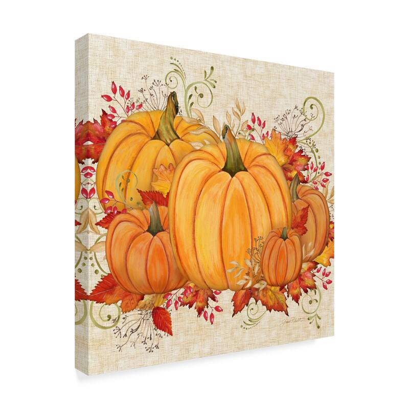 Jean Plout 'Fall Pumpkins' Canvas Art