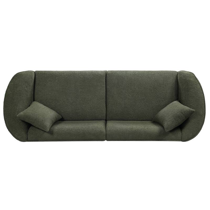 Christopher Knight Home - Allegra Sculptural Upholstered 87" Curved Sofa