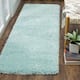 SAFAVIEH Laguna Shag Verdiana Solid Color 2-inch Thick Shag Rug - 2'3" x 10' Runner - Light Blue