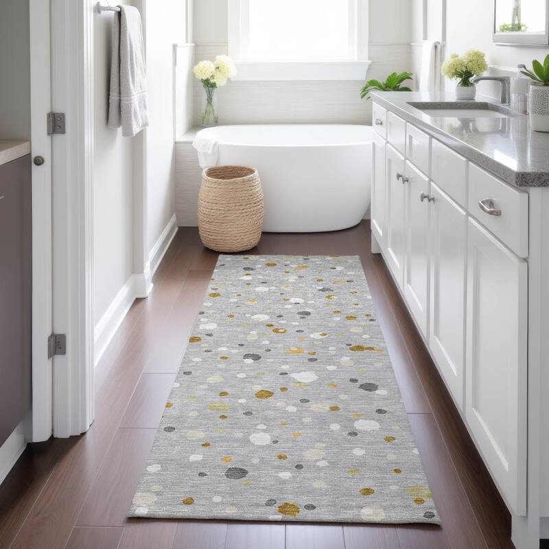 Machine Washable Indoor/ Outdoor Contemporary Sheinelle Chantille Rug