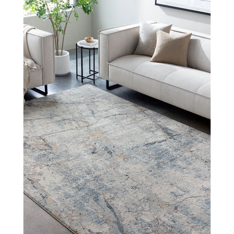 Livabliss Avellino Modern Area Rug - 9'2" x 12' - Grey/Blue