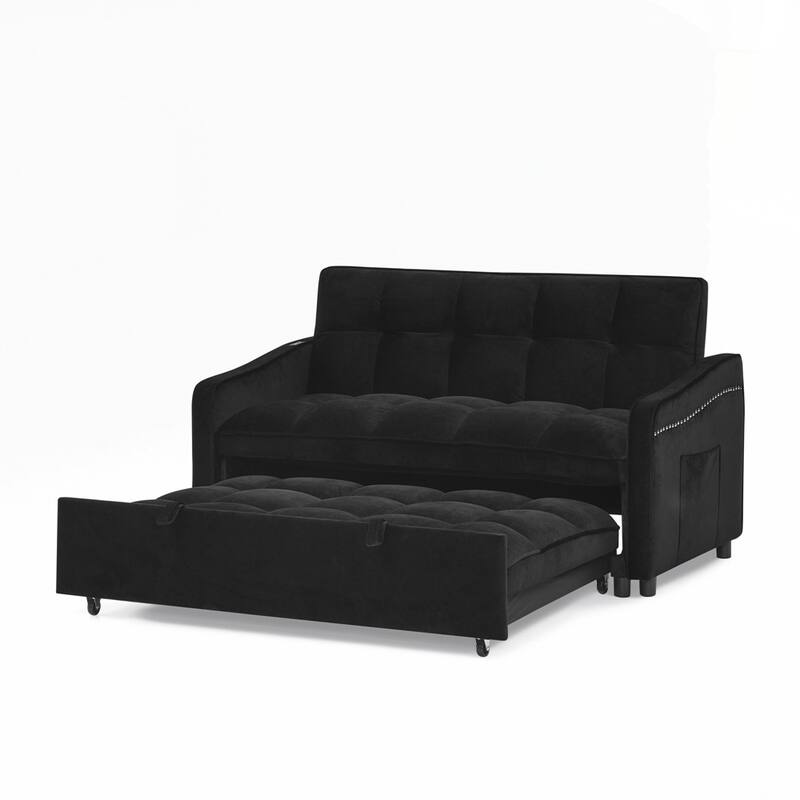 Loveseats Sofa Bed with Pull-out Bed AND Adjsutable Back - 2 Seat