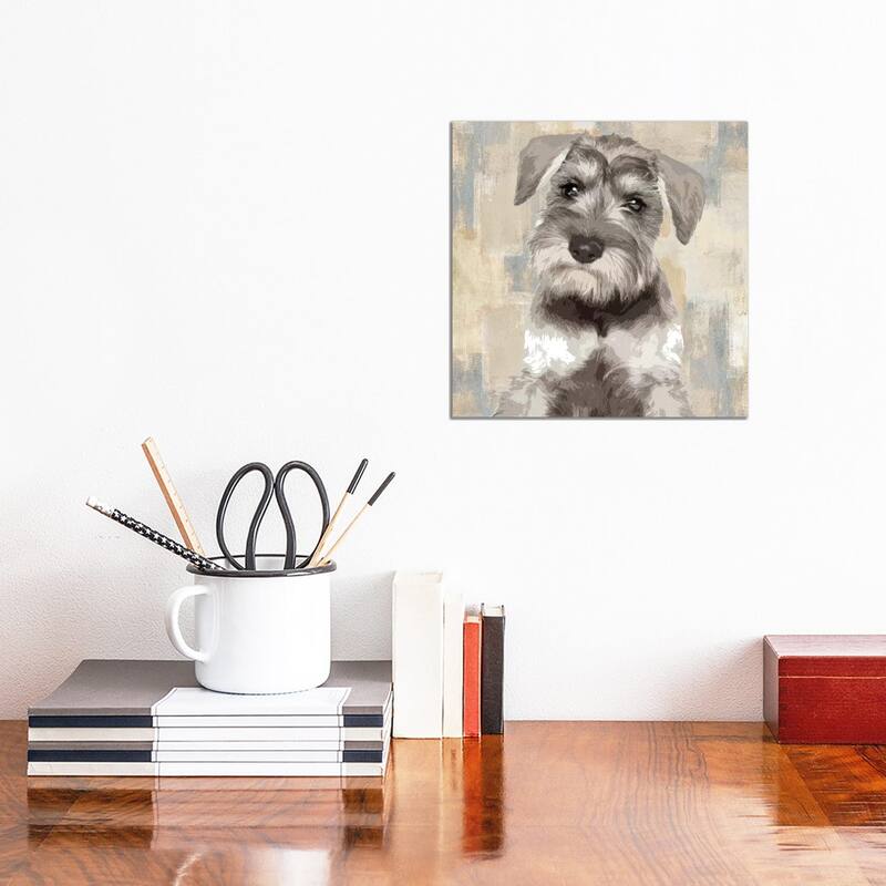 iCanvas "Miniature Schnauzer" by Keri Rodgers Canvas Print - 12x12x0.75