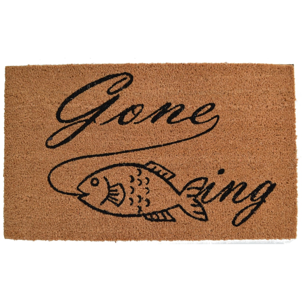 Gone Fishing Outdoor DoorMat