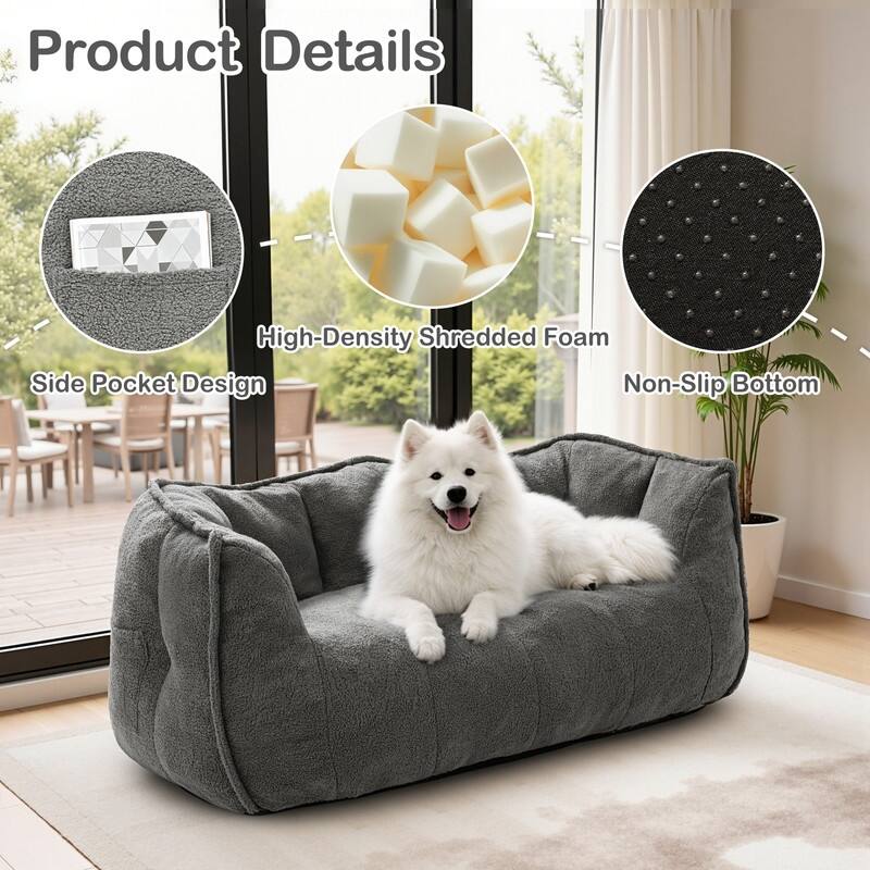 Teddy Fleece 2-Person Bean Bag Sofa