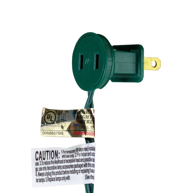 300 Warm White LED Wide Angle Christmas Lights - 74.75 ft Green Wire