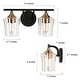 preview thumbnail 15 of 14, 2/3/4-Light Bathroom Black Vanity Lights Modern Wall Sconce Lighting with Glass Shade