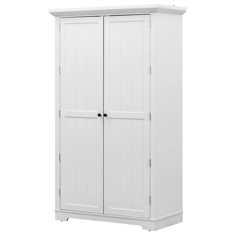Freestanding 72"Tall Kitchen Pantry with Drawers, Door Shelves, Adjustable Shelves and Pull-out Trays
