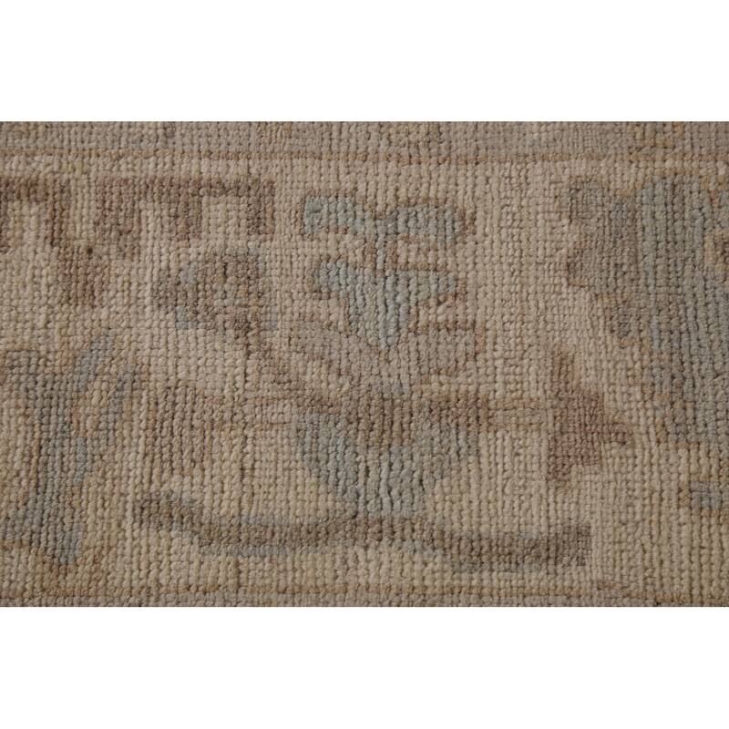 Grey Vegetable Dye Oushak Turkish Area Rug Hand-Knotted Wool Carpet - 8'10"x 11'8"