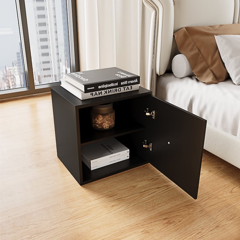 19.6'' W Nightstand With Storage, Bedside Table, Accent Cabinet With Door