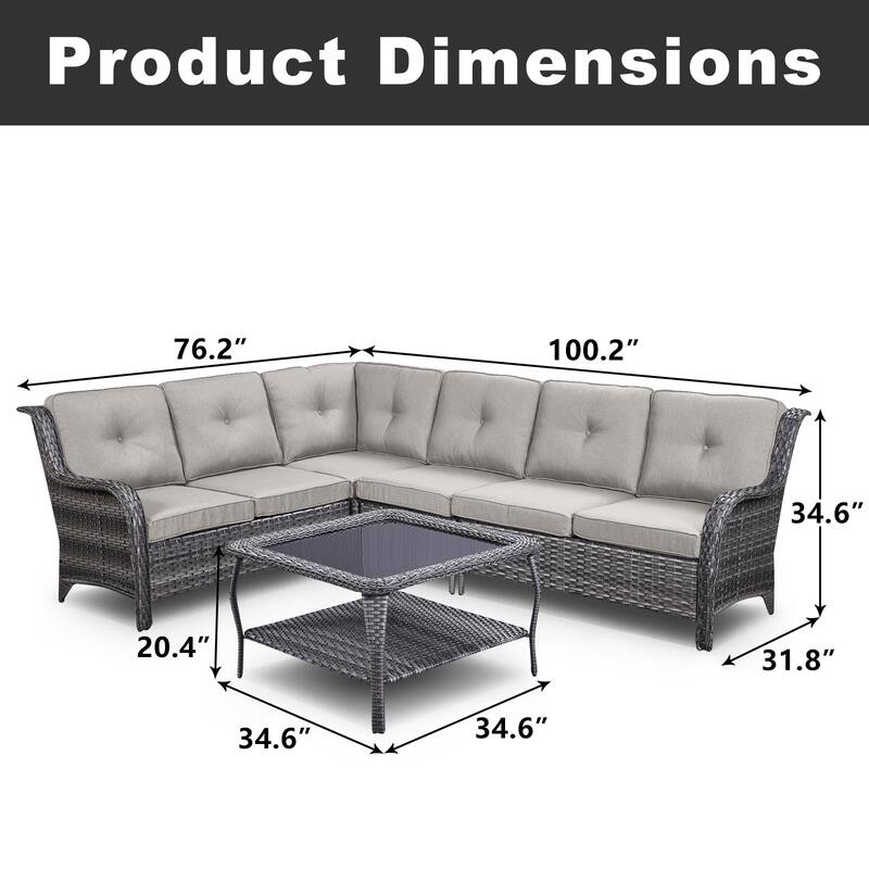 Gymojoy Outdoor Sofa Loveseat Corner Sofa Table Sets