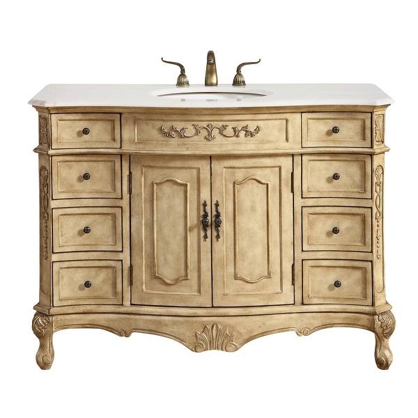Shop Victorian Style Bathroom Vanity Cabinet Set With Marble Top Overstock 31301594