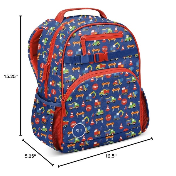 dimension image slide 0 of 2, Medium Toddler Backpack for School Girls and Boys Kindergarten Elementary Kids Backpack Fletcher Collection Kids - 15"