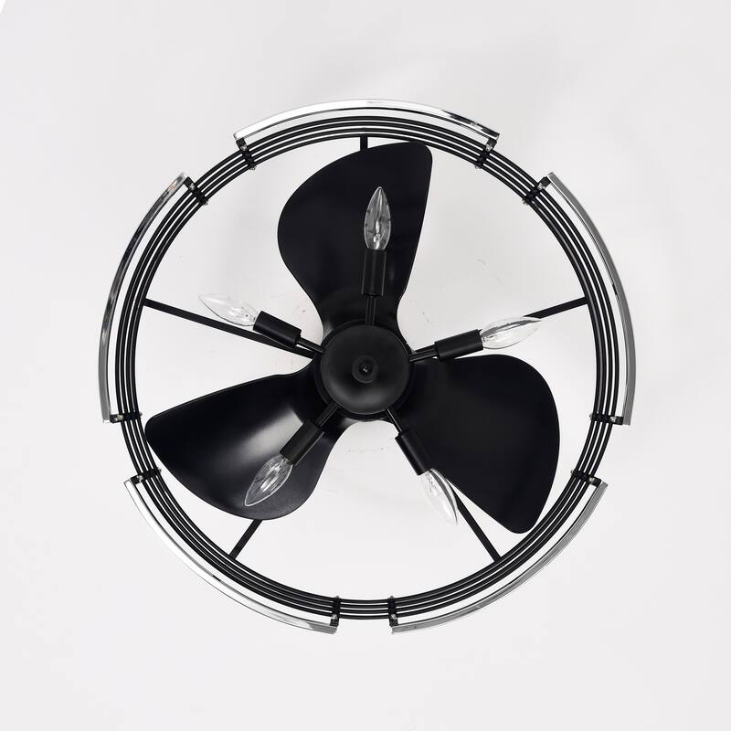 24 Inch Chrome Polish Cage Fandelier