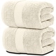 preview thumbnail 35 of 92, White Classic Luxury Cotton Oversized Bath Sheet 35x70 - Set of 2 Ivory