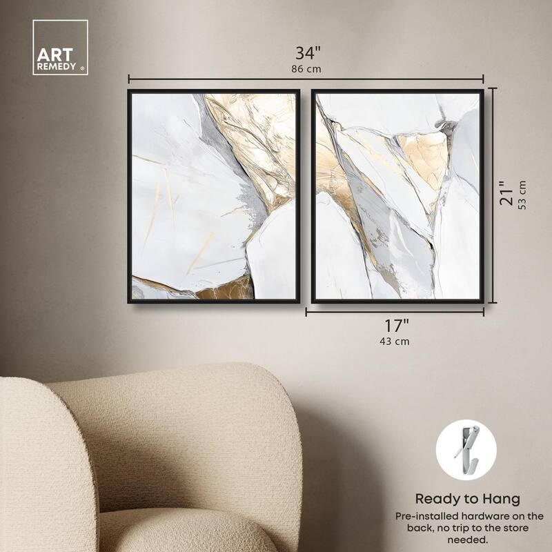 Cracks of Creation III Canvas Set of 2 by Art Remedy