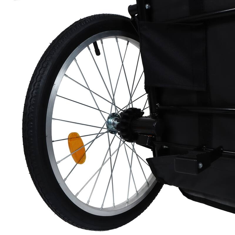 2-In-1 Bike Trailer & Push Cart For Pets-Quick Release Wheel,Pockets And Storage Bag,Holds Pets Up To 88 Lbs