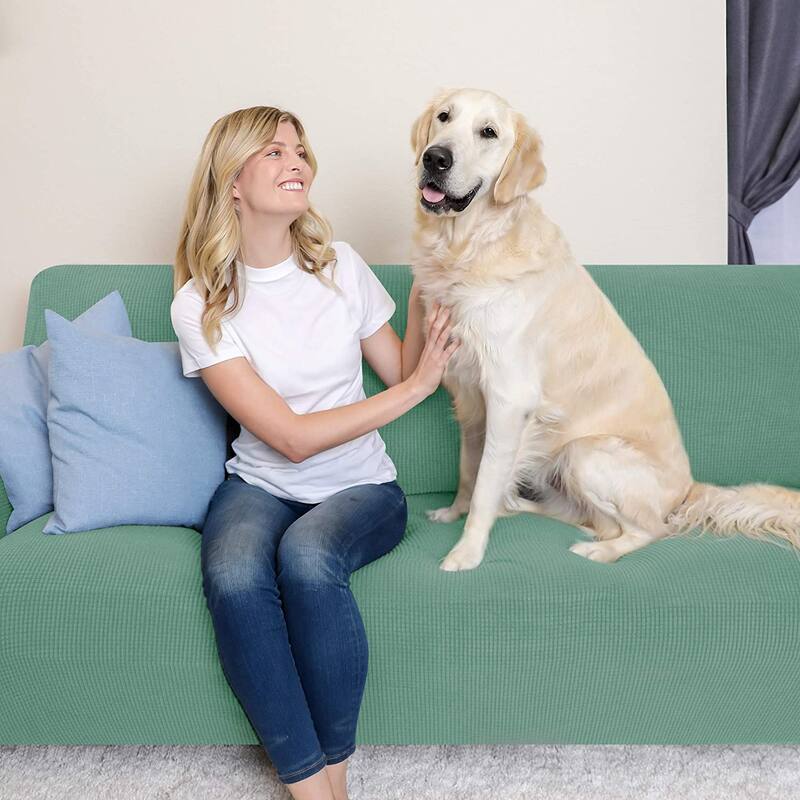 Subrtex 1-Piece Sofa Cover Stretch Soft Couch Loveseat Slipcover