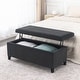 preview thumbnail 4 of 33, Adeco Velvet Storage Ottoman Bench Rectangular Footstool Lift Top