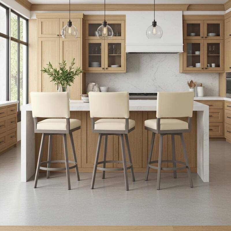 Tempo Furniture Emerson Swivel 26" Counterstool w/ Fully Welded Metal Frame (Commercial Grade) by Furnish Theory (Var. Colors)